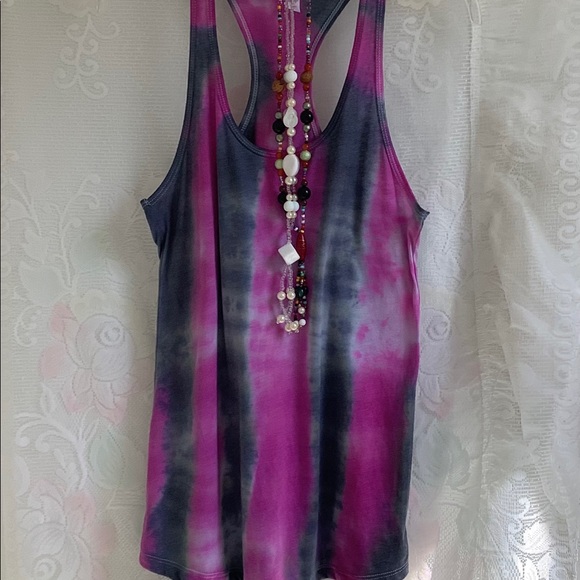 Hand Crafted Tops - Tie-Dye New Racerback Tank Top. Handmade.